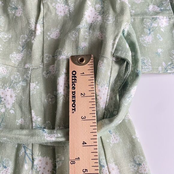 Kelli Heppner Collection Dress Size Large The Floral Print Midi Absinth Green - Picture 7 of 10